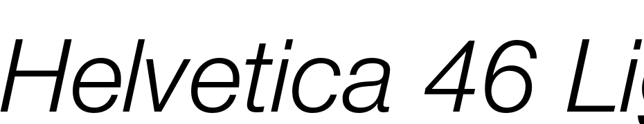 Helvetica 46 Light Italic Font Download Free